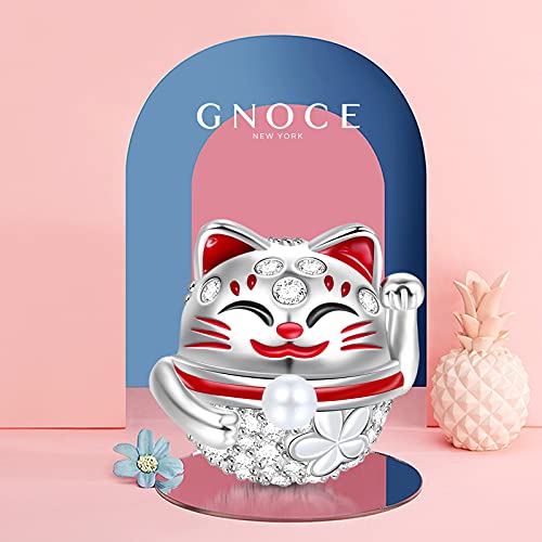 Image of GNOCE Cute Animal Collection Charms 925 Sterling Silver Pendant Dangle Bead Charm Fit for Bracelets and Necklaces, Hand-Finished Keepsake Jewelry Gift for Women, Girls, Mother, BBF