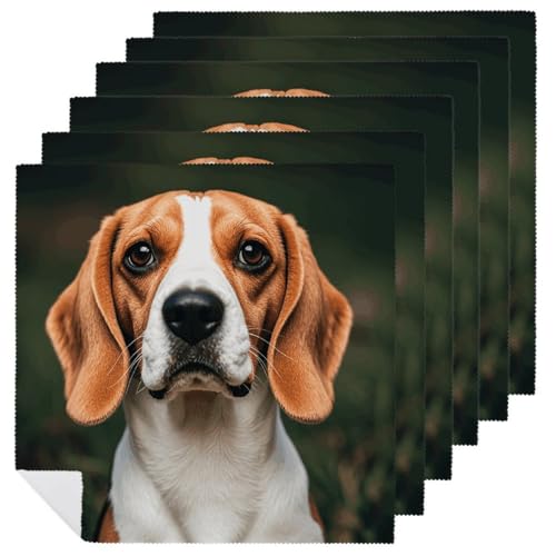 Servilletas de Tela Beagle Dog Paquete 6 Piezas miniatura 1