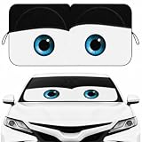 Car Windshield Sun Shade, Universal Fit Midsized Sedan SUV, Classic Black