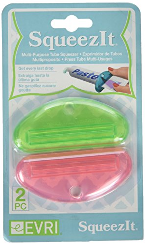 Evriholder Squeeze It Assorted Color Multipurpose Tube Squeezer, Set of 2, Color May Vary