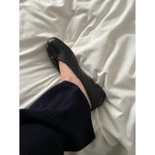 Elegant Split Toe Leather Flats for Women | Comfortable & Stylish Sheepskin Ballet Shoes | Perfect for Everyday Wear, Work, or Casual Outings4