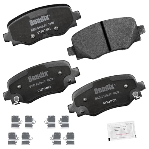 Image of Bendix Priority1 CFC1809 Ceramic Rear Brake Pads for Dodge Hornet 2024-2023, Fiat 500X 2020-2016, Jeep Renegade 2023-2015