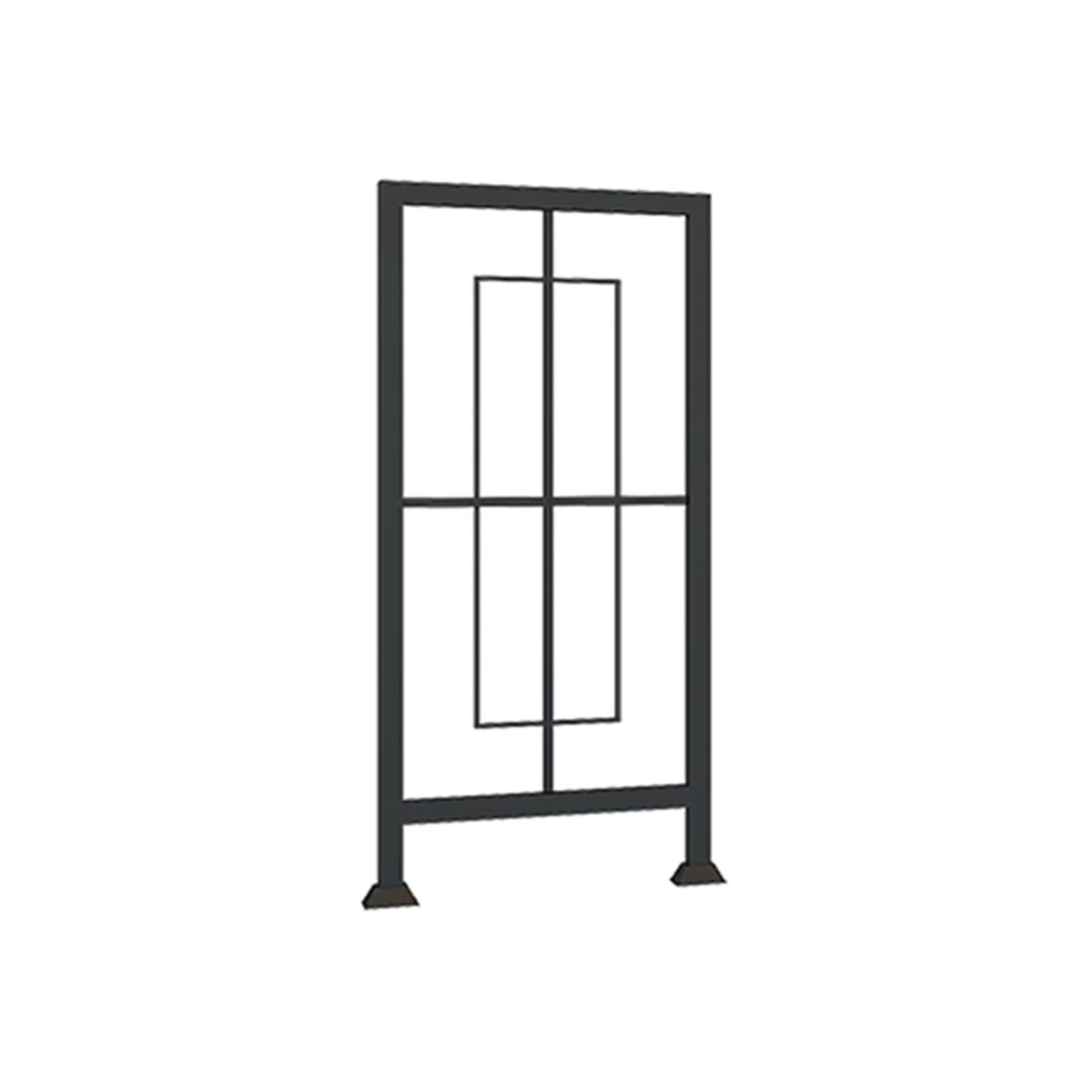 Rampe d'escalier et balustrade en métal noir pour sécuriser les chutes sans travaux lourds