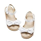Kiderence Toddler Girls Sandals Little Girls Kids Shoes Girls White Sandals Toddler 9