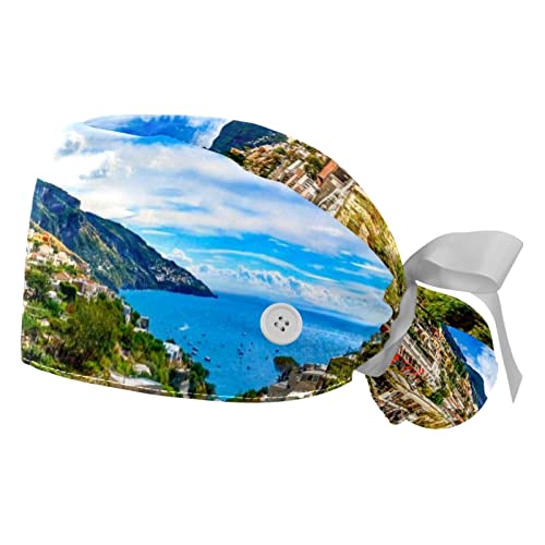 Chapeau de travail respirant JDEZ (lot de 2) | Casquette bouffante confort pour hommes et femmes