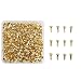 200 Pieces Mini Brads Assorted Colors Round Brad Pastel Brads with Platic Storage Box for Scrapbooking Crafts Making Stamping and DIY (Gold)