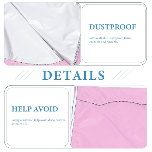 Cubierta de lavadora para cocina y exteriores en tejido rosa lavable 4