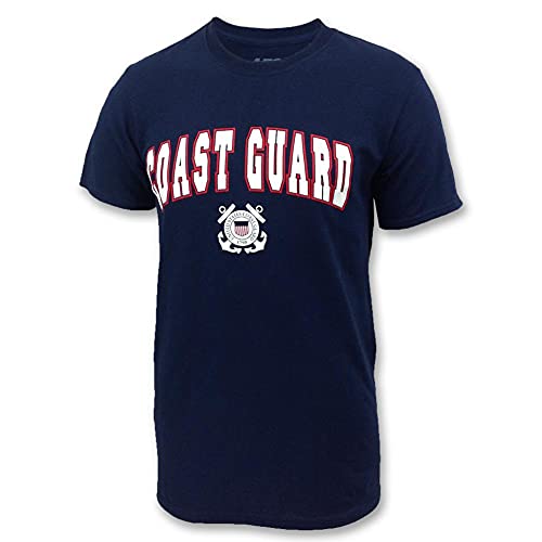 Coast Guard Arch Seal T-Shirt, Medium, Navy