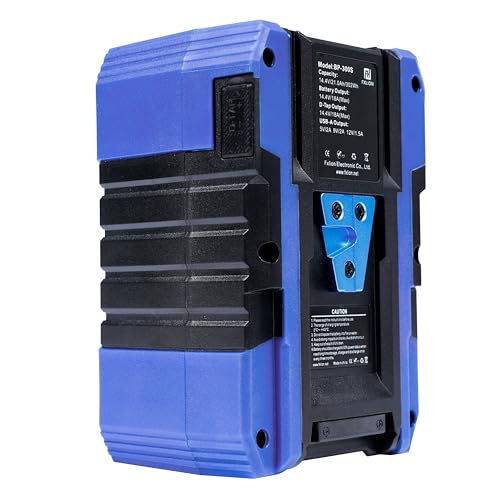 Image of Fxlion BP-300S 302Wh /21Ah V Mount Battery 14.4V | Rechargeable Li-ion Battery Compatible with Broadcast, LED Light, Red, Arri, Camera, Godox LED Lights, DSLR | Battery USB-A with D-tap Output Charger