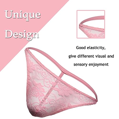 WenMei Briefs Thong G-String Low Waist Net Yarn Men's Underwears4