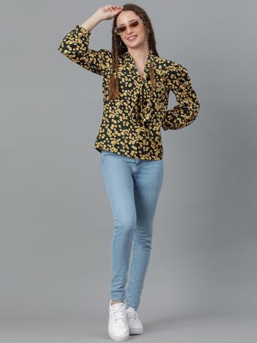 Image of KOTTY Womens Satin Full Sleeves Solid Regular Fit Top