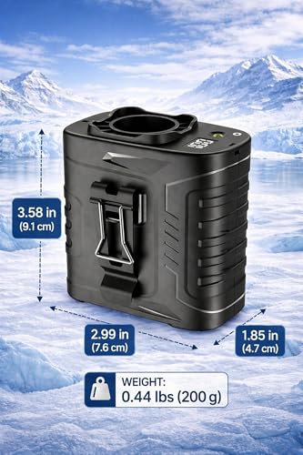 Image of Waist Clip Fan - 5000mAh Rechargeable Portable Personal Fan, 39ft /s Ultra-Strong Wind, 29H Runtime, 5 Speeds, LED & SOS Light, for Outdoor, Camping, Hiking, Construction