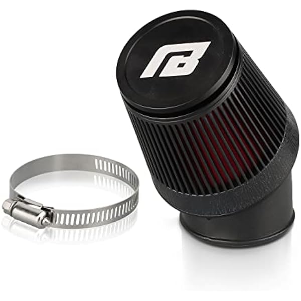 NIBBI 48mm Filtr Powietrza do Motocykla,Motocyklowe Filtry Powietrza Okrągły Stożkowy Pasuje do Motocyklowe Dirt Pit Bike Scooters ATV Quad Go Kart CZARNY