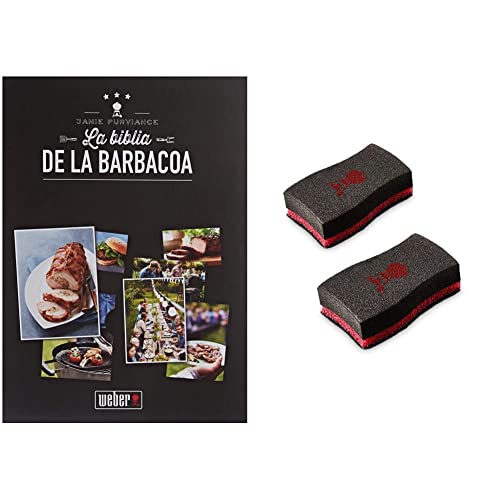 Weber La Biblia De La Barbacoa, De Tapa Dura, 320 Páginas, 22 X 27 Cm, 311273 + 17688 - Esponjas Negro (2 Uds)