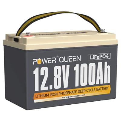power Queen 12V 100Ah LiFePO4 Battery BCI Group 31 Lithium Battery, Deep Cycle Battery with 100A BMS, 1280Wh Energy, Up to 15000 Cycles & 10-Year Lifespan for Trailer RV, Motor Home, Marine