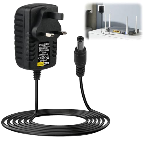 Image of 12V 3A Power Supply Adaptor for Yamaha Keyboard CCTV Security Camera Router LED Strip Lights LCD Monitor, AC/DC Adapter 100-240V 50/60Hz, 36W UK Converter Charging, 5.5mm x 2.5mm Jack Wall Charger, 1M
