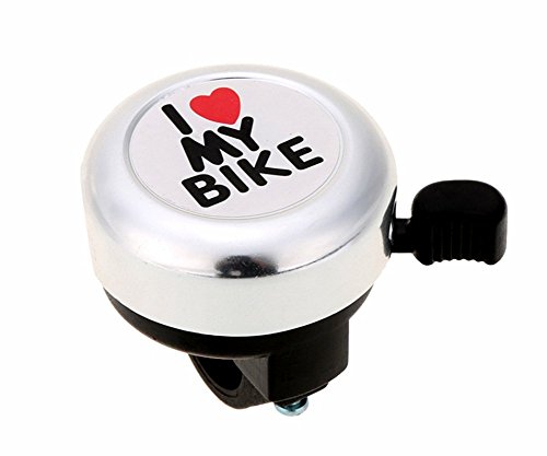 7-Almond Bicycle Bell -I Love My Bike I Like My Bike Bike Horn - Loud Aluminum Bike Ring Mini Bike Accessories For Adults Men Women Kids Girls Boys Bikes (Silver) #TOP18