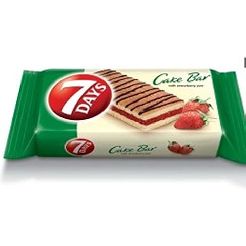 7 Days From Greece Cake Bars with Strawberry - 25 Packs X 30g (1.0 Oz Per Pack) Cover