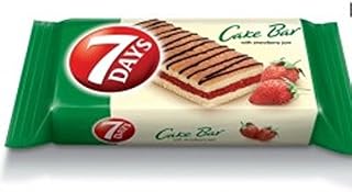 7 Days From Greece Cake Bars with Strawberry - 50 Packs X 30g (1.0 Oz Per Pack)