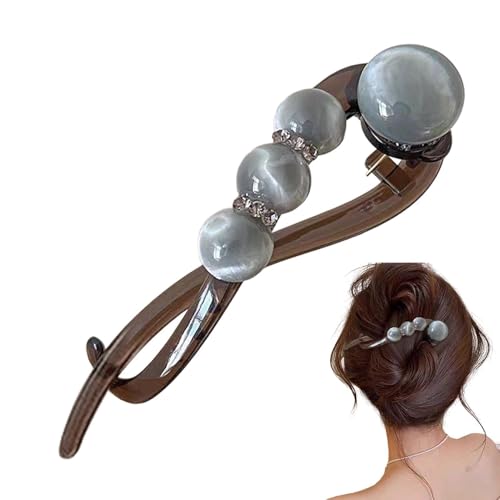 Clip de pelo francés - Clip de pelo de decoración de perlas, titular de mandíbula antideslizante | Conjunto de accesorios de estilo de cola de caballo de , herramienta de gestión segura del