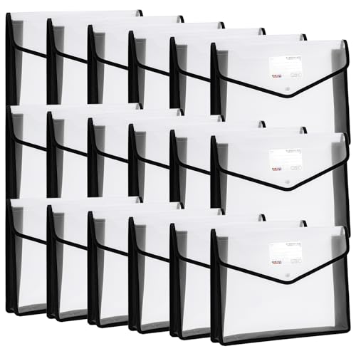 YoeeJob Plastic File Folders, Legal Size, 18-pack