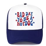 Unisex Adjustable 4th of July Trucker Hats Bad Day to be A Hot Dog Hat It's A Bad Day to be A Hotdog Hat Baseball Cap