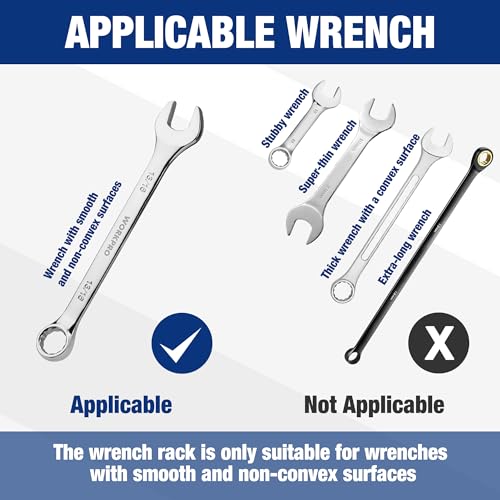 WORKPRO 2-Piece Wrench Organizer, 24-Slot Wrench Holder Set with Lock Cover by WORKPRO - Used condition - Image 5