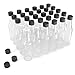Glogex Empty Glass Hot Sauce Bottles (30 Pack, 5 Oz) with Leak Proof Black Screw Caps and Snap On Dripper Inserts