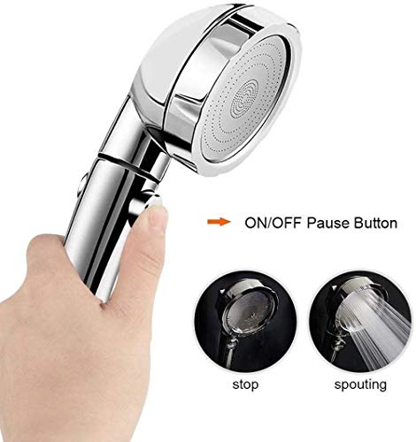 Pommeau de douche haute pression design chromé avec filtre intégré - 4