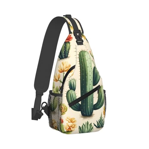 Bolso cruzado con estampado de cactus para mujer y hombre miniatura 2