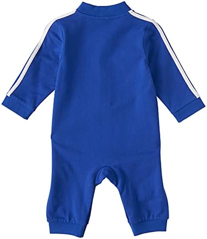adidas baby girls Long Sleeve Zip Front Track Suit Coveralls, Bold Blue, 12 Months US