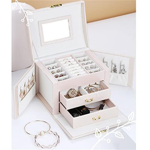 Boîte de rangement de bijoux d'exception en cuir PU et finitions européennes - 3