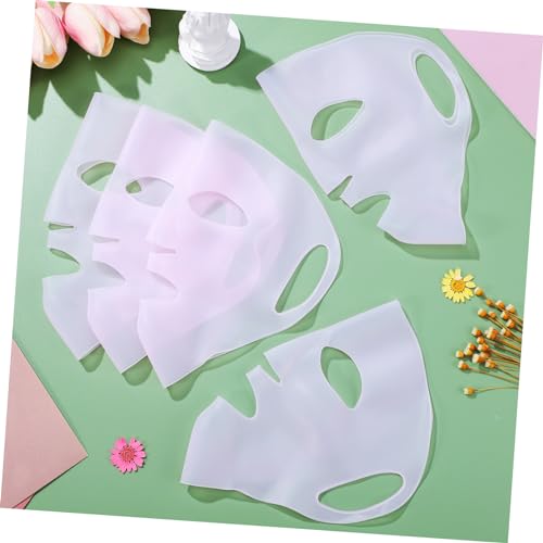 5 Pcs Reusable Silicone Face Masks, Moisturizing Mask Holders for Skincare, Comfortable - Image 3