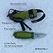 Morakniv Eldris Fixed-Blade Pocket-Sized Knife with Sandvik Stainless Steel Blade, Lanyard and Firestarter, Green, 2.2 Inch