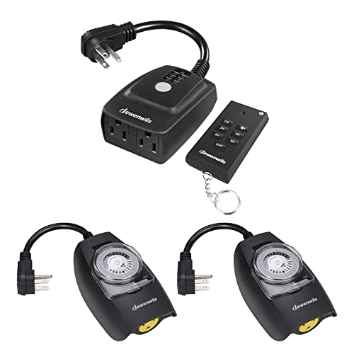 Dewenwils Outdoor Timer With Remote And 2 Pack Mechanical Timer #TOP20