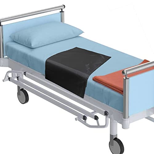 ZipSeven Patient Slide Sheet for Transfer Aid, Bed Mobility Sliding Draw Sheet for Elderly, Cars and Vehicles, Black, Small
