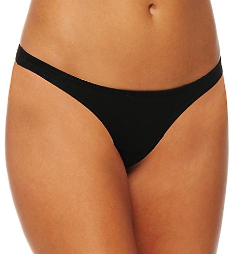 Elita Women's The Essentials Cotton Low RiseThong 1100 L Black