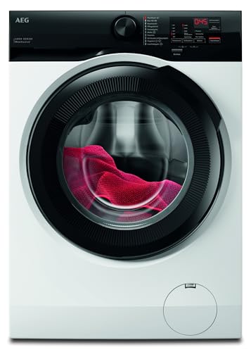 AEG AI Waschmaschine, 10 kg, Serie 6000 MaxWash - KI Waschassistent Volle Ladung in 45Min bei 30°C Sauber, Effizient, A, Hygiene-Programm mit Dampf, Nachlegefunktion, Aquastopp, 1400 U/min, LR6A5E400