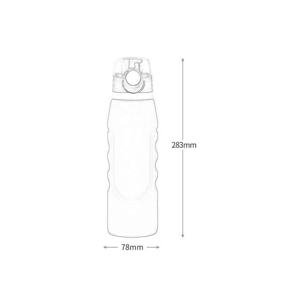 Klappbarer Wasserbecher, Kieselgel 1000ml Hohe Kapazität Hohe Temperaturbeständigkeit Zum Reisen (5 Farben Zuerst Verfügbar)
