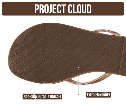 Image of Project Cloud Flip Flops for Women Footwear- Lightweight and Memory Foam Insole Sandals for Women 2026 - Durable Non-Slip Beach Essentials Flats for Women Sandals (Foundations)