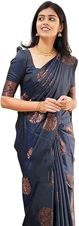 Textile Women's Banarasi Soft Silk Saree With Unstitched Blouse Piece (Free Size)