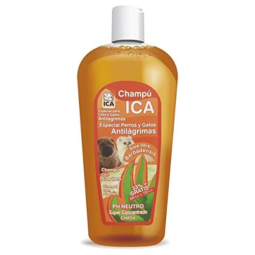 ICA CHP24 Champú Anti Lágrimas con Aloe Vera para Perros y Gatos