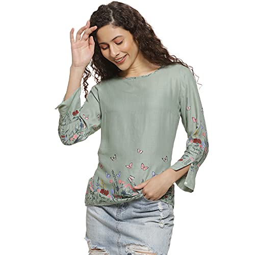 Image of Campus Sutra Women's Cotton Solid Regular Fit Shirt