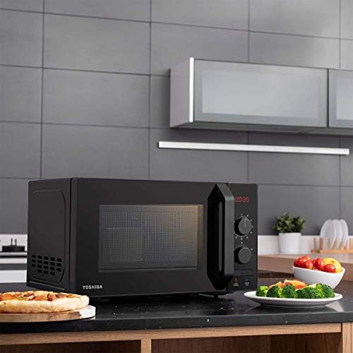 Toshiba 800w 20L Microwave Oven with 8 Auto Menus, 5 Power Levels, Mute Function, and LED Cavity Light - Black - MW2-AM20PF(BK)