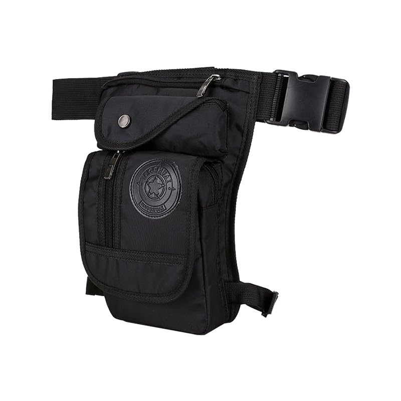 Sacoche moto jambe hommes sac sacoche de jambe moto fanny pack noir cuisse