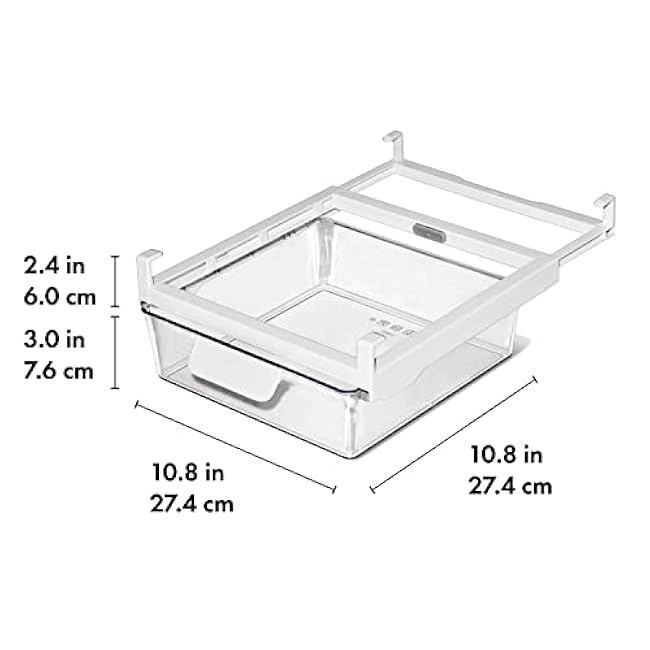 OXO Good Grips Fridge Undershelf Drawer 10 in - for Deli Meat, Cheese, Produce and More