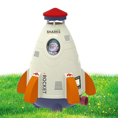 Sprinkler de Cohetes para niños, Juguete Space Rocket Sprinkler,Juguete de Space Space de Dibujos Animados para niños Juego de Agua | de Lanzamiento de rociadores para Actividades de césped
