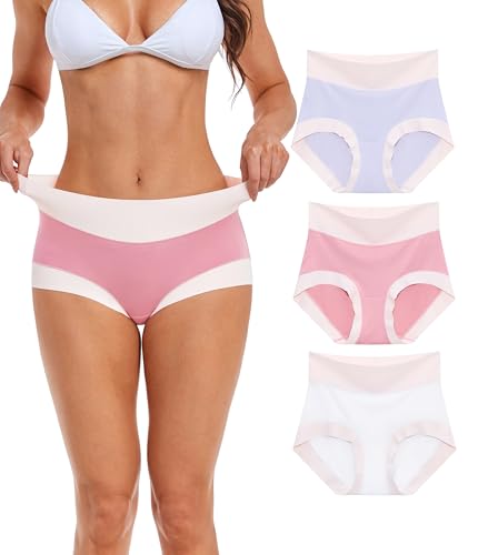 ANLIQI Modal Underwear Women No Show Hipster Panties for Women Pack Full Coverage Workout Briefs...