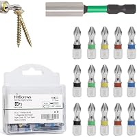 51-Piece HitScrews Magnetic PH2 Phillips Bits Set