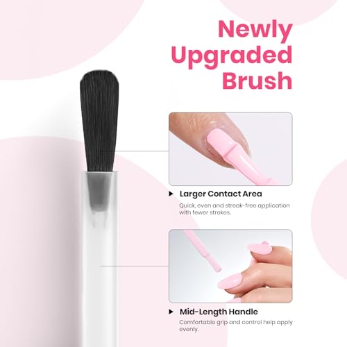 Image of Beetles Milky Pink Gel Nail Polish, Baby Pink Soak Off Gel Polish 15ml | Soft Milky Baby Pink Gel Polish in 15ml Full Size, Designed for Soak Off UV /LED Manicures